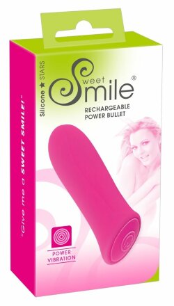 Розовый мини-вибромассажер Rechargeable Power - 8,5 см. 
