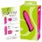 Розовый мини-вибромассажер Rechargeable Power - 8,5 см. 