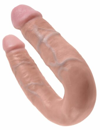 Двусторонний фаллоимитатор U-Shaped Medium Double Trouble - 34,6 см. 