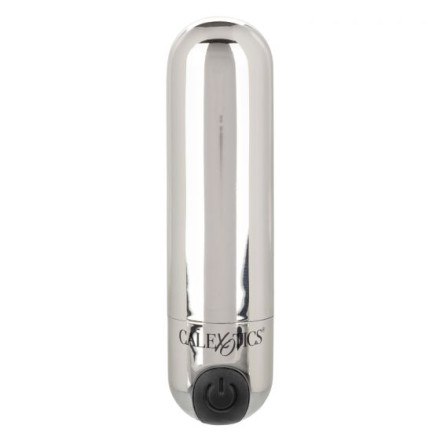 Серебристая перезаряжаемая вибропуля Rechargeable Hideaway Bullet - 7,5 см. 