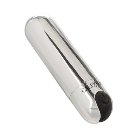 Серебристая перезаряжаемая вибропуля Rechargeable Hideaway Bullet - 7,5 см. 