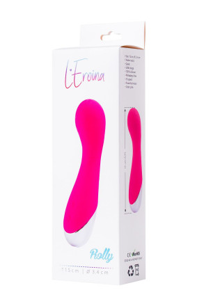 Розовый вибратор L&#039;EROINA - 15 см. 
