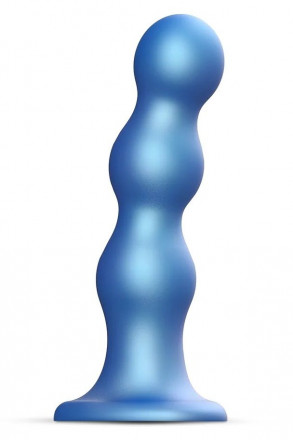 Голубая насадка Strap-On-Me Dildo Plug Balls size L 