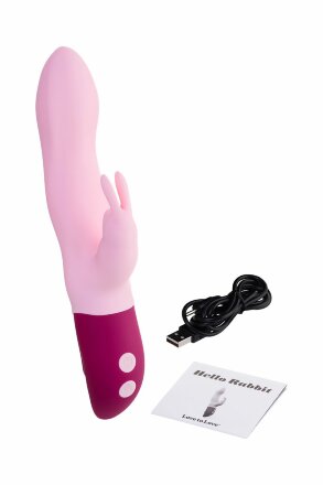 Розовый вибратор-кролик Hello Rabbit - 24,5 см. 