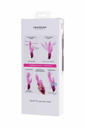 Розовый вибратор-кролик Hello Rabbit - 24,5 см. 
