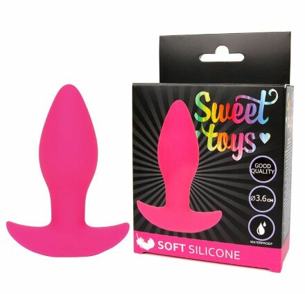 Розовая анальная втулка Sweet Toys - 8,5 см. 