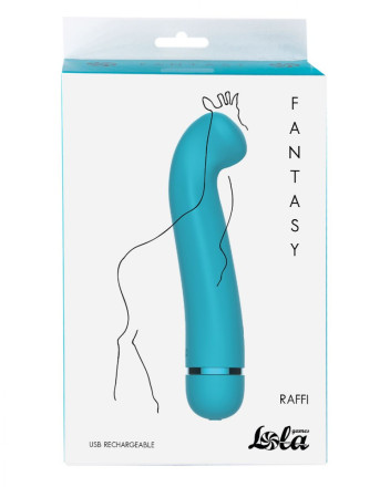 Бирюзовый перезаряжаемый вибратор Raffi - 17,1 см. 
