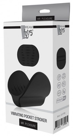 Черный вибромастурбатор Vibrating Pocket Stroker 