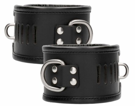 Черные поножи Restraint Ankle Cuff With Padlock 