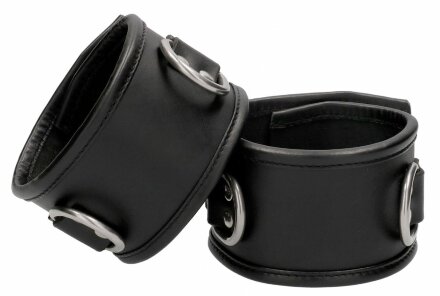 Черные поножи Restraint Ankle Cuff With Padlock 