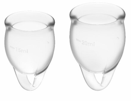 Набор прозрачных менструальных чаш Feel confident Menstrual Cup 