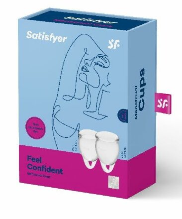 Набор прозрачных менструальных чаш Feel confident Menstrual Cup 