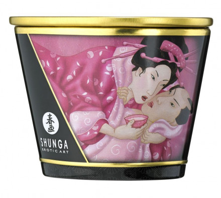 Массажная свеча Rose Petals с ароматом розы - 170 мл. 