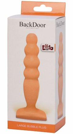 Телесный анальный стимулятор Large Bubble Plug - 14,5 см. 