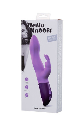 Сиреневый вибратор-кролик Hello Rabbit - 24,5 см. 