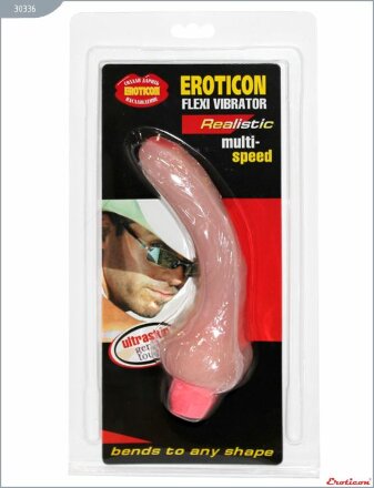 Гнущийся вибратор-реалистик - 18,8 см. 