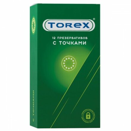 Текстурированные презервативы Torex &quot;С точками&quot; - 12 шт. 