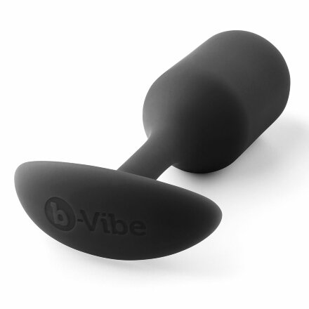 Чёрная пробка для ношения B-vibe Snug Plug 2 - 11,4 см. 