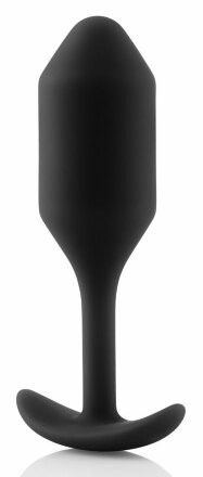 Чёрная пробка для ношения B-vibe Snug Plug 2 - 11,4 см. 