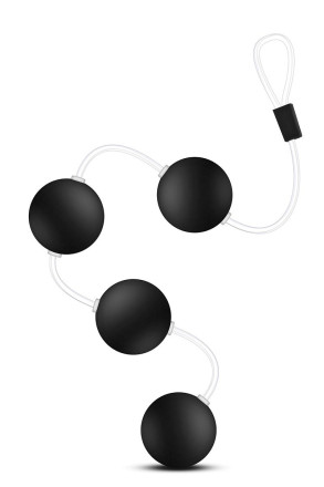 Черные анальные шарики Pleasure Balls - 38,1 см. 