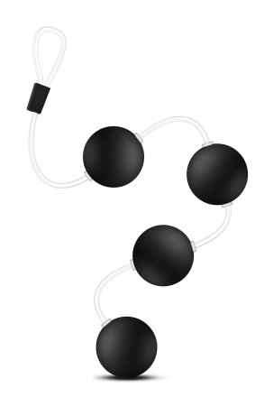 Черные анальные шарики Pleasure Balls - 38,1 см. 