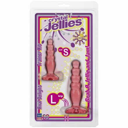 Набор из двух розовых анальных втулок Crystal Jellies Anal Trainer Kit 