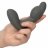 Серый стимулятор простаты Remote Control Inflatable Probe с вибрацией и функцией расширения - 11,5 см. 