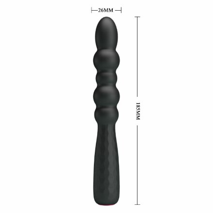 Черный гнущийся вибратор Monroe - 18,5 см. 