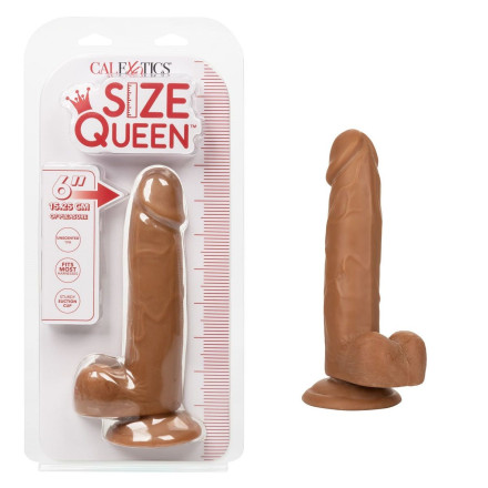 Коричневый фаллоимитатор Size Queen 6  - 20,25 см. 