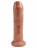 Кофейный необрезанный фаллоимитатор на присоске 7&quot; Uncut Cock - 19,1 см. 