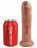 Кофейный необрезанный фаллоимитатор на присоске 7&quot; Uncut Cock - 19,1 см. 