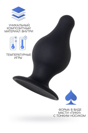 Черная анальная втулка Spade S - 8 см. 