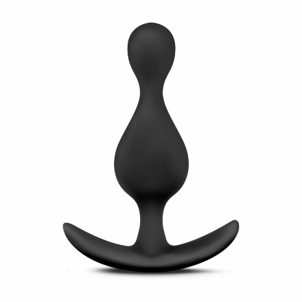 Черная анальная пробка Platinum Wave Plug - 11,4 см. 