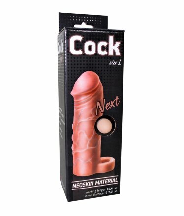 Фаллоудлинитель с кольцом COCK size L - 16,5 см. 