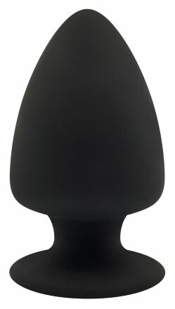Черная анальная втулка Premium Silicone Plug M - 11 см. 