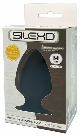 Черная анальная втулка Premium Silicone Plug M - 11 см. 