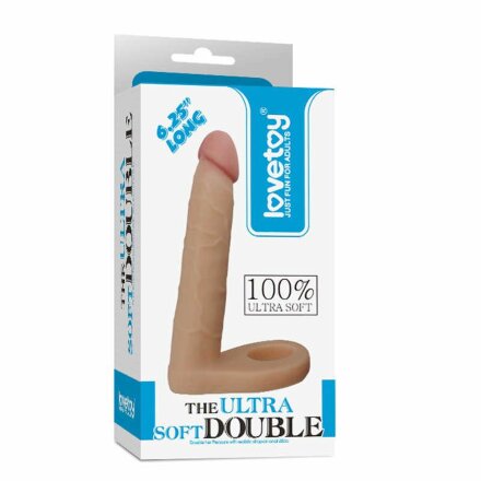 Телесная насадка для двойного проникновения The Ultra Soft Double 6.25 - 15,8 см. 