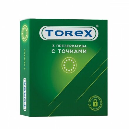 Текстурированные презервативы Torex &quot;С точками&quot; - 3 шт. 