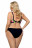 Раздельный купальник plus size с крупным цветочным рисунком на лифе 