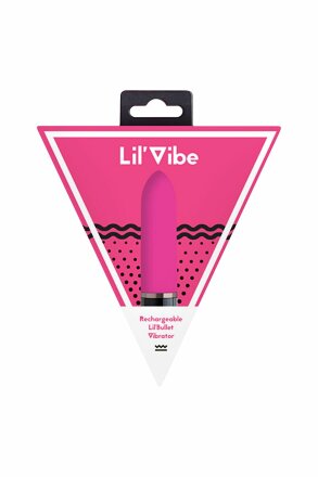 Розовый силиконовый мини-вибратор Lil Bullet - 10 см. 