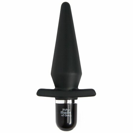 Черная анальная пробка с вибрацией Delicious Fullness Vibrating Butt Plug - 14 см. 