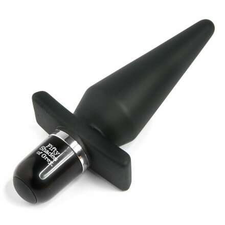 Черная анальная пробка с вибрацией Delicious Fullness Vibrating Butt Plug - 14 см. 