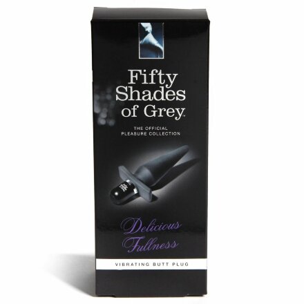 Черная анальная пробка с вибрацией Delicious Fullness Vibrating Butt Plug - 14 см. 
