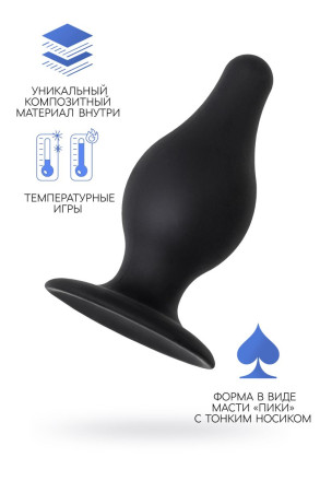 Черная анальная втулка Spade M - 10 см. 
