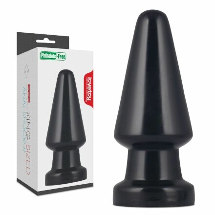 Черная анальная пробка King-Sized Anal Shocker - 19 см. 