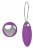 Фиолетовое перезаряжаемое виброяйцо Remote Duo Pleasure 