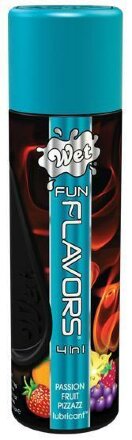 Разогревающий лубрикант Fun Flavors  4-in-1 Passion Fruit Pizzazz с ароматом маракуйи - 121 мл. 