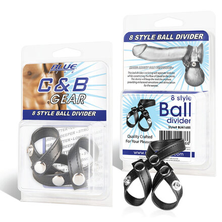 Разделитель мошонки из искусственной кожи на клепках 8 STYLE BALL DIVIDER 