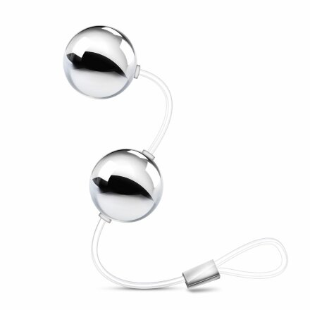 Серебристые вагинальные шарики B Yours Bonne Beads 