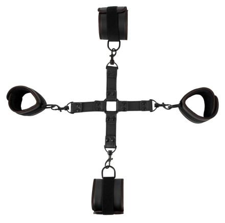 Черный набор крестовой фиксации Bondage Set 